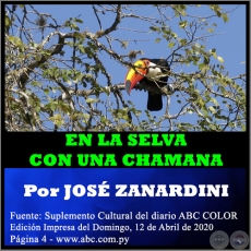 EN LA SELVA CON UNA CHAMANA - Por JOSÉ ZANARDINI - Domingo, 12 de Abril de 2020